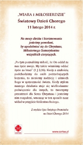 XXII Światowy Dzień Chorego